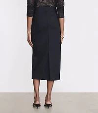Petite LOFT Versa Ponte Deluxe Midi Pencil Skirt