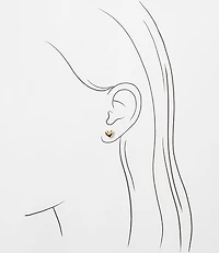 Palm & Heart Stud Earring Set