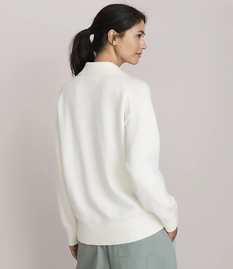 Petite Lou & Grey Cozy Jersey Polo Sweater