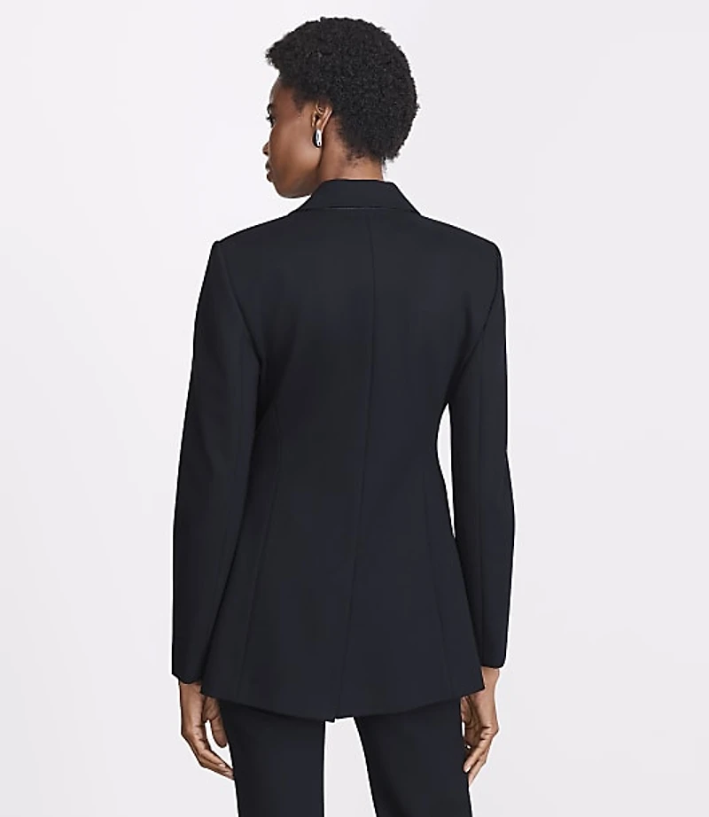 Petite LOFT Versa Ponte Deluxe Seamed Waist Blazer