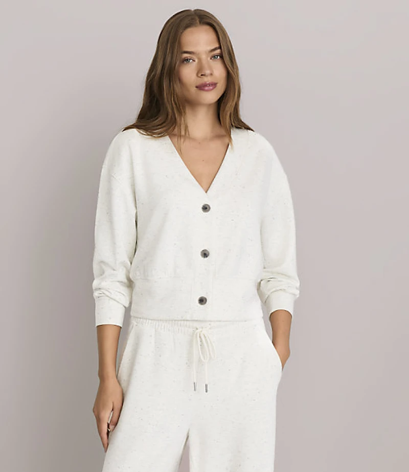 Lou & Grey Flecked Scubasoft V-Neck Cardigan