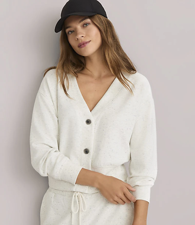Lou & Grey Flecked Scubasoft V-Neck Cardigan