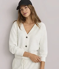 Lou & Grey Flecked Scubasoft V-Neck Cardigan
