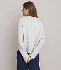 Lou & Grey Heathered Cozy Oversized V-Neck Sweater