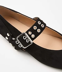 Biker Buckle Flats