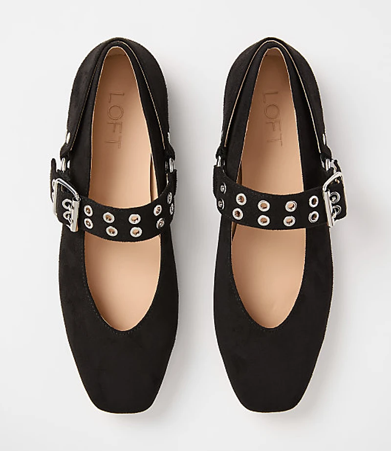 Biker Buckle Flats