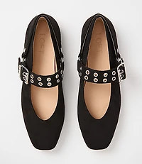 Biker Buckle Flats