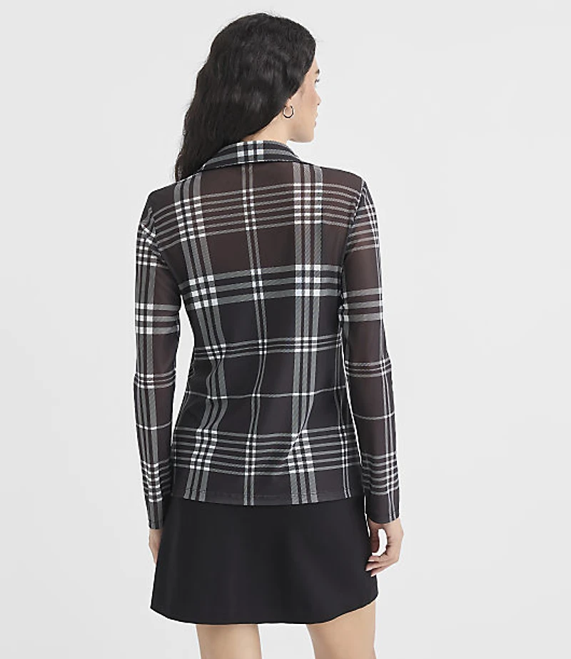 Plaid Mesh Shirt