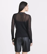 Petite LOFT Versa Ribbed Henley Sweater