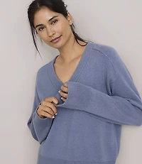 Lou & Grey Cozy Oversized V-Neck Sweater