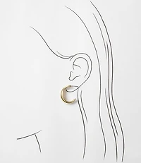 Modern Metal Hoop Earring Set
