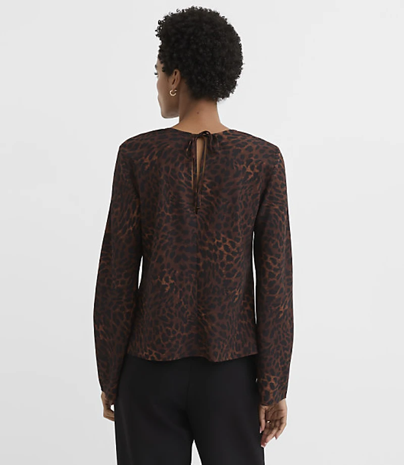 Leopard Print Bell Sleeve Top