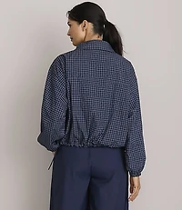Lou & Grey Plaid Funnel Neck Jacket