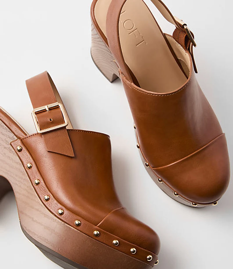 Slingback Heeled Clogs