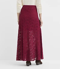 Petite Stretch Lace Maxi Skirt