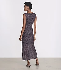 Petite LOFT Versa Leopard Print Mesh Maxi Dress
