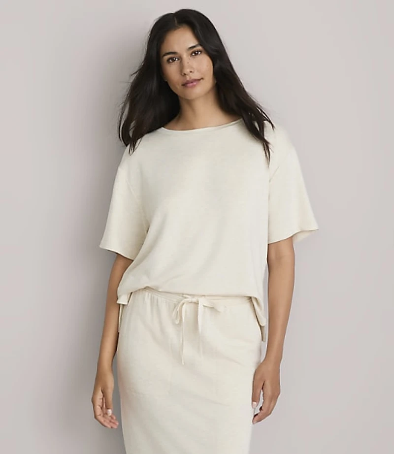 Lou & Grey Heathered Signaturesoft Boatneck Tee