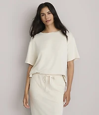 Lou & Grey Heathered Signaturesoft Boatneck Tee