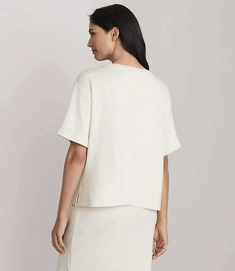 Lou & Grey Heathered Signaturesoft Boatneck Tee