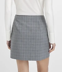 Petite Plaid Mini Wrap Skirt