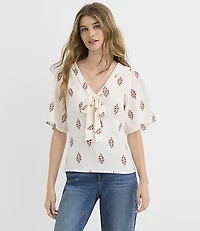 Garden Tie Neck Top