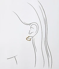 Metallic Heart Stud Earring Set