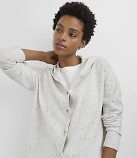 Petite Flecked Hoodie Cardigan