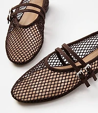Double Buckle Mesh Flats