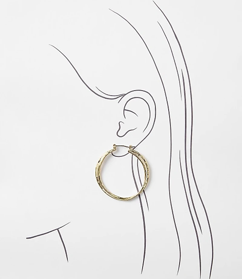 Pressed Hoop Earrings