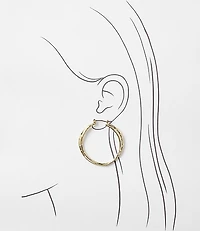 Pressed Hoop Earrings