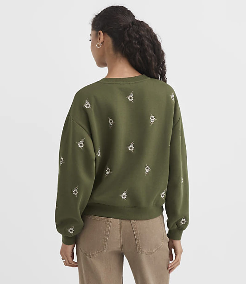 Floral Embroidered Sweatshirt