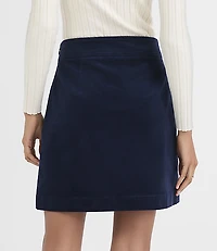 Petite Brushed Corduroy Patch Pocket Mini Skirt