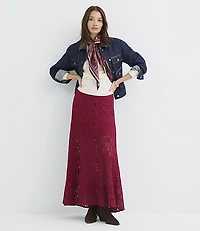 Stretch Lace Maxi Skirt