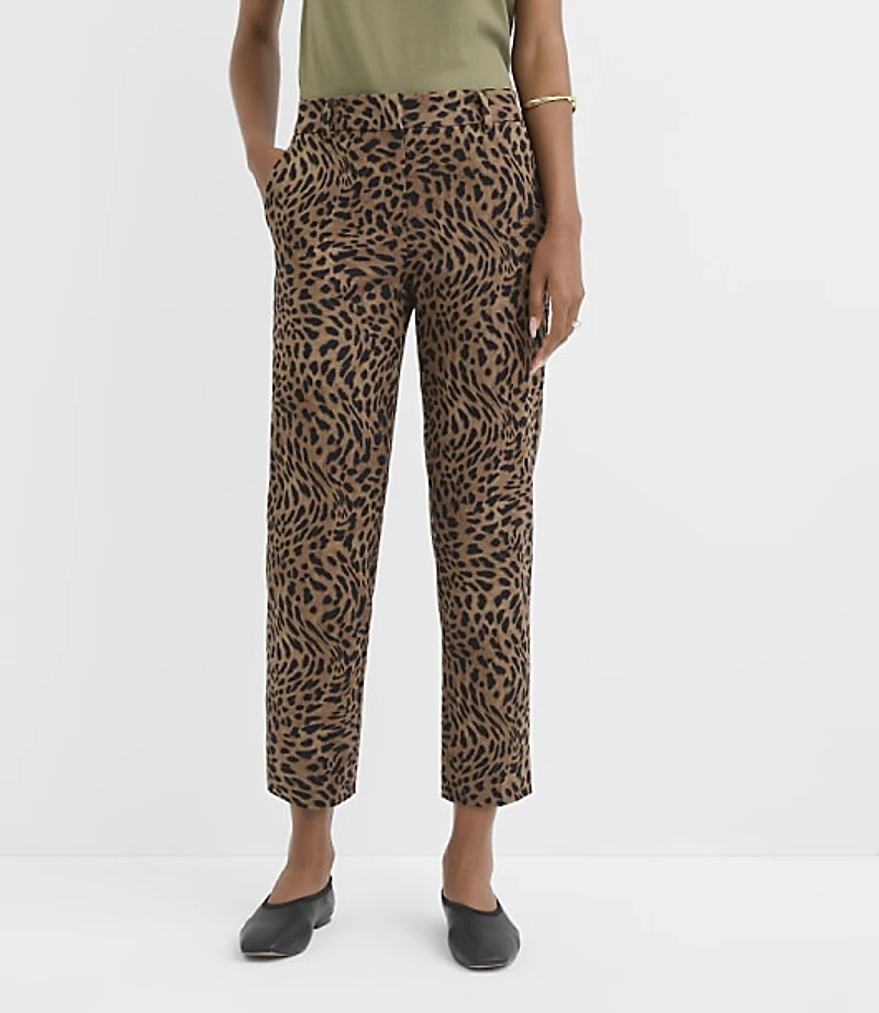 Petite Riviera Slim Pants Leopard Print