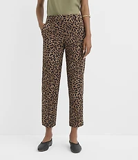 Petite Riviera Slim Pants Leopard Print