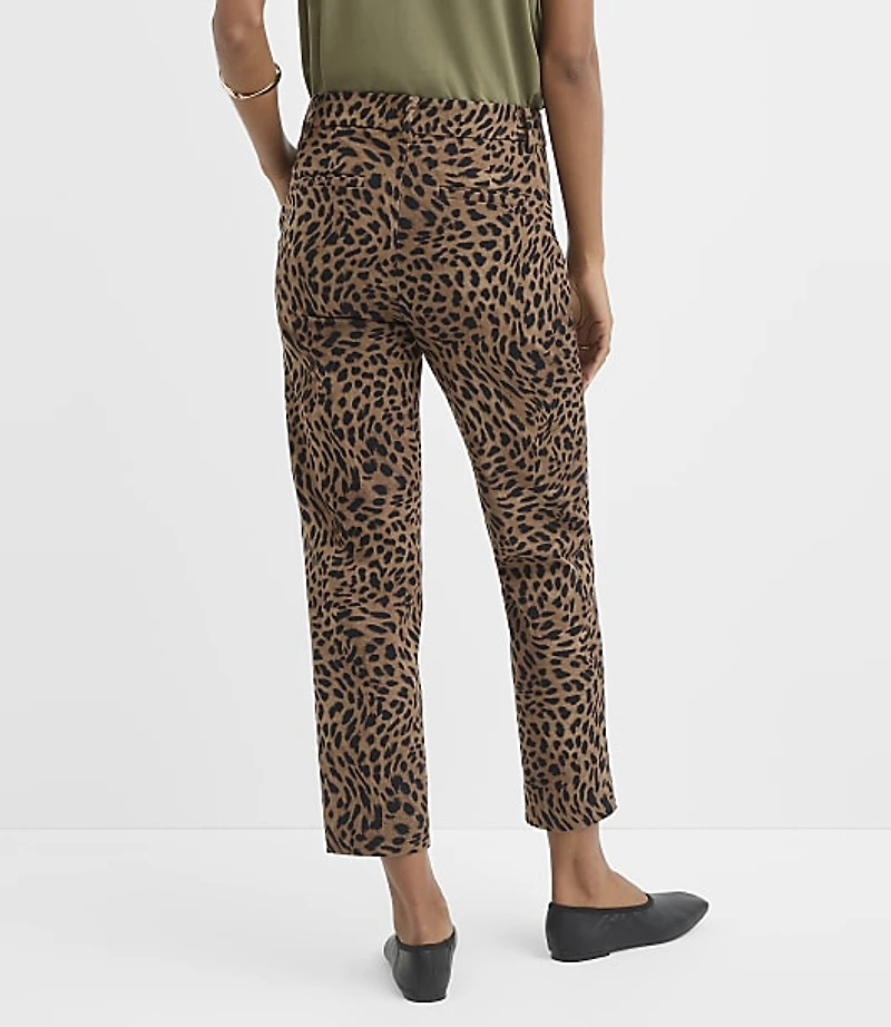 Petite Riviera Slim Pants Leopard Print