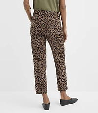 Petite Riviera Slim Pants Leopard Print