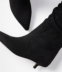 Tall Slouchy Kitten Heel Boots
