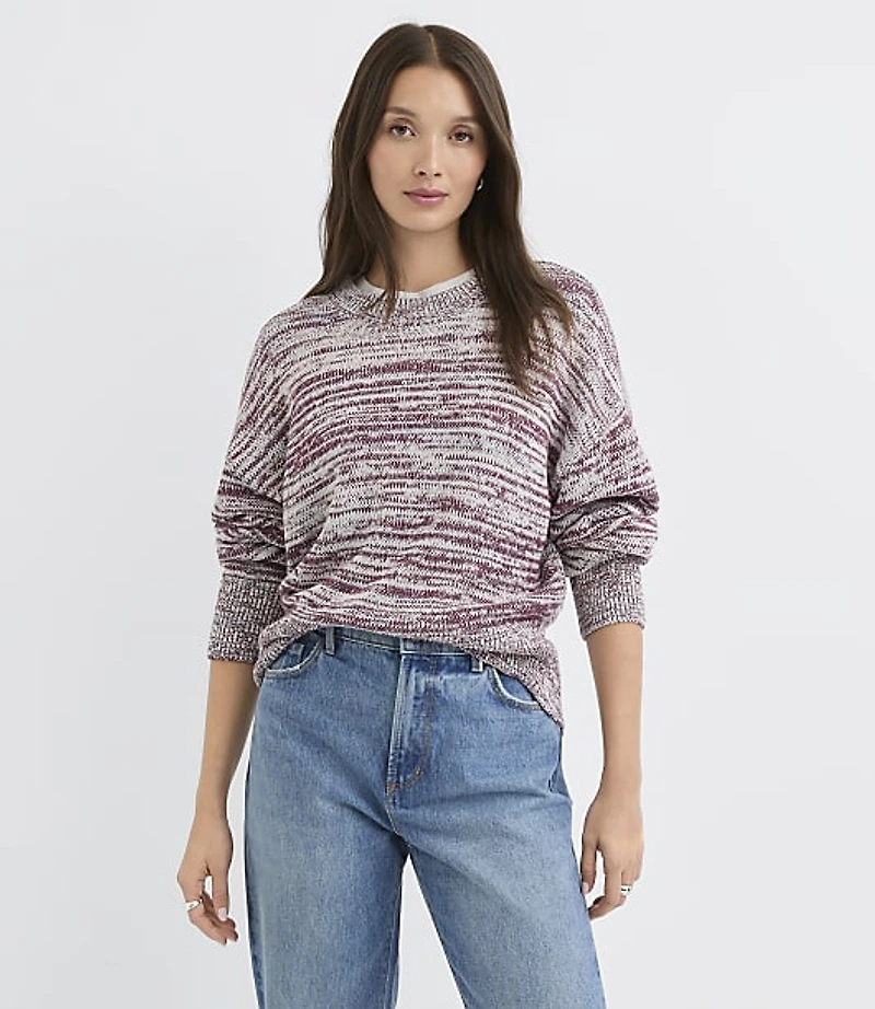 Spacedye Ribtrim Dolman Sweater