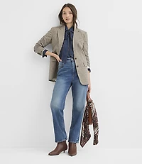 Tall Plaid Oversized Blazer