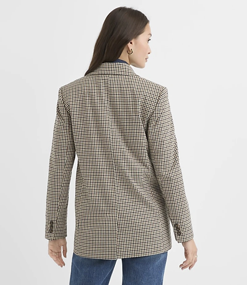 Tall Plaid Oversized Blazer