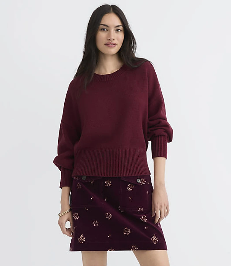 Ribtrim Dolman Sweater