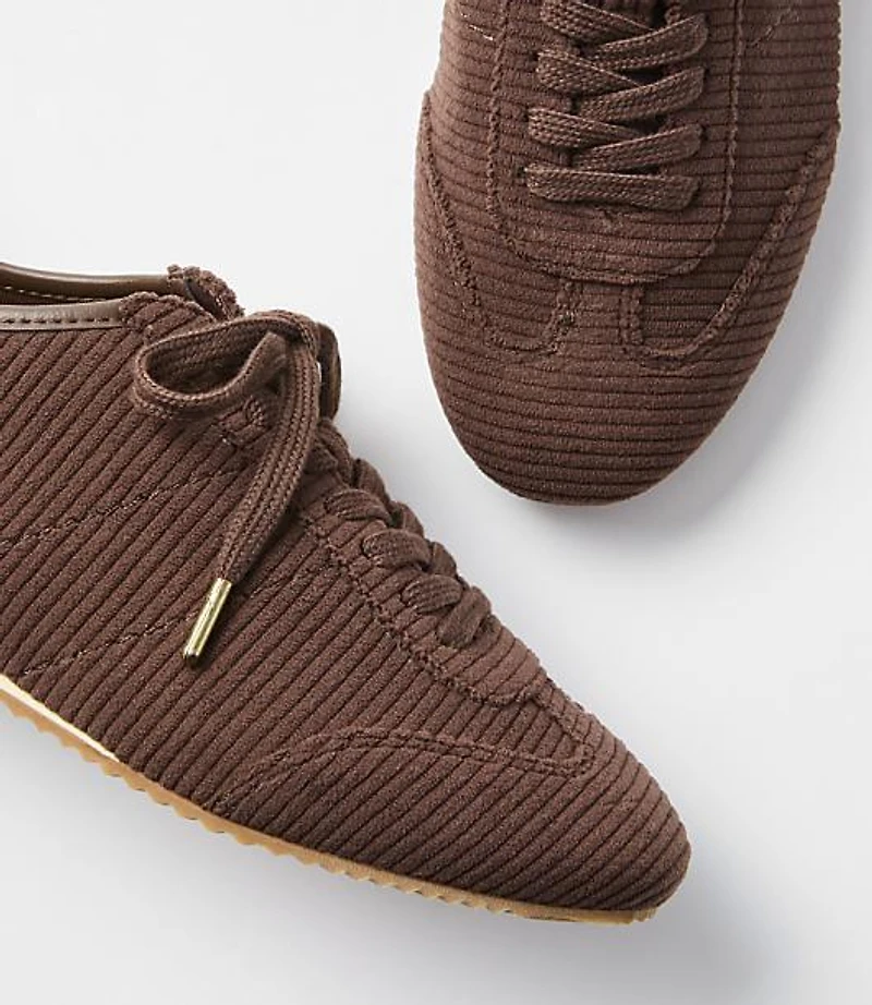 Corduroy Lace Up Sneakers