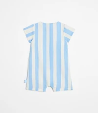 LOFT x Mon Coeur Linen Blue Cabana Romper
