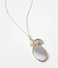 Marbleized Cluster Pendant Necklace