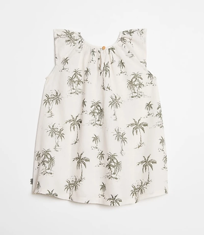 LOFT x Mon Coeur Linen Palm Tree Dress