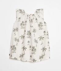 LOFT x Mon Coeur Linen Palm Tree Dress