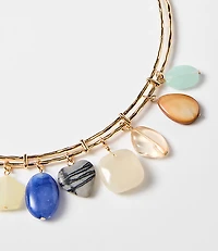 Heart Mixed Drop Collar Necklace