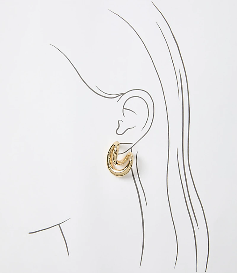 Swirl Statement Stud Earrings