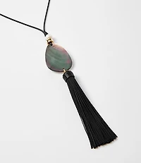 Tassel Pull Tie Statement Necklace
